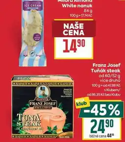 Billa Franz Josef Tuňák steak od 60/52 g nabídka