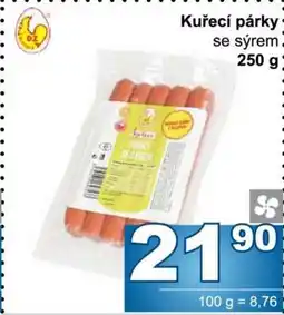 Jip Kuřecí párky se sýrem nabídka