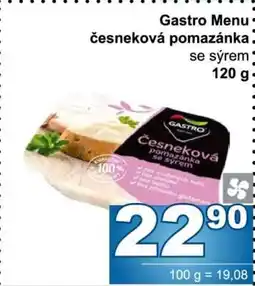 Jip Gastro menu česneková pomazánka se sýrem nabídka