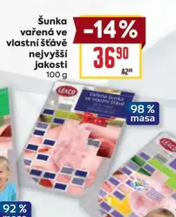 Billa Šunka vařená ve vlastní šťávě nejvyšší jakosti nabídka