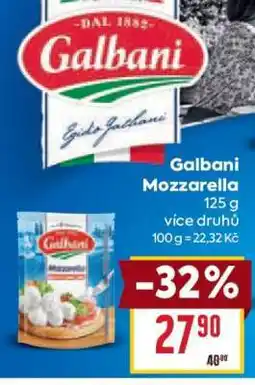 Billa Galbani mozzarella nabídka