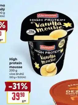 Billa High protein mousse nabídka