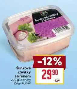 Billa Šunkové závitky s křenem nabídka