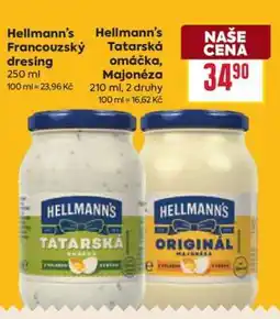 Billa HELLMANN'S TATARSKÁ OMÁČKA, MAJONÉZA nabídka