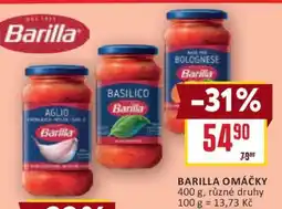 Billa BARILLA OMÁČKY nabídka