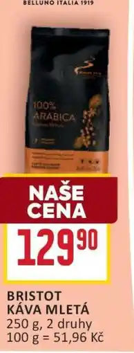 Billa BRISTOT KÁVA MLETÁ nabídka
