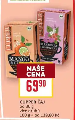 Billa CUPPER čaj nabídka
