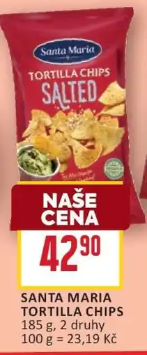 Billa Santa Maria Tortilla chips nabídka