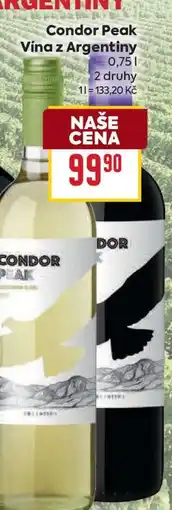 Billa Condor Peak vína z Argentiny nabídka
