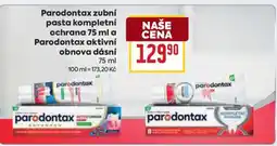 Billa Parodontax zubní pasta kompletní ochrana 75 ml a Parodontax aktivní obnova dásní 75 ml nabídka