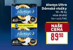 Billa Always ultra Dámské vložky nabídka