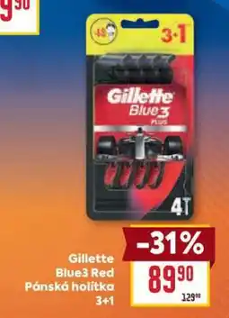 Billa Gillette Blue3 Red Pánská holítka 3+1 nabídka