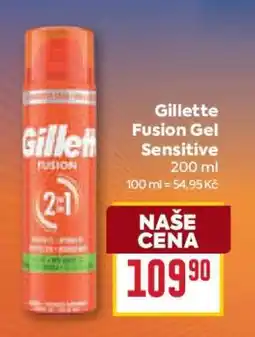 Billa Gillette Fusion Gel Sensitive nabídka