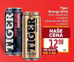 Billa Tiger Energy drink nabídka