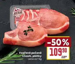 Billa Vepřová pečeně s kostí, plátky nabídka