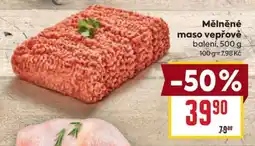 Billa Mleté maso vepřové nabídka