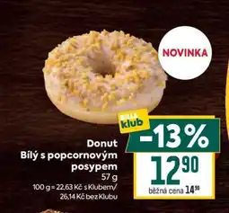 Billa Donut Bílý s popcornovým posypem nabídka