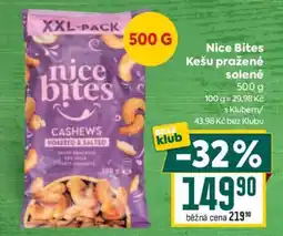 Billa Nice Bites Kešu pražené solené nabídka