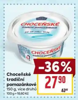 Billa Choceňské tradiční pomazánkové nabídka