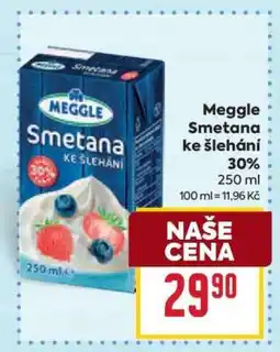 Billa Meggle Smetana ke šlehání 30% nabídka