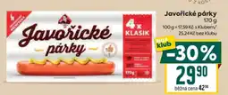Billa Javořické párky nabídka
