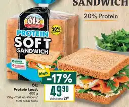 Billa Ölz Protein toast nabídka
