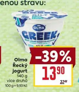 Billa Olma Řecký jogurt nabídka