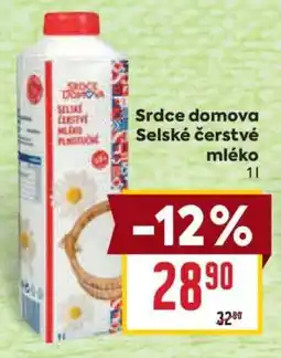 Billa Srdce domova Selské čerstvé mléko nabídka