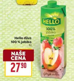Billa Hello džus 100% jablko nabídka