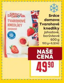 Billa Srdce domova Tvarohové knedlíky nabídka