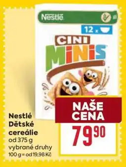 Billa Nestlé Dětské cereálie nabídka