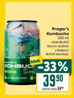 Billa PRAGER'S Kombucha nabídka