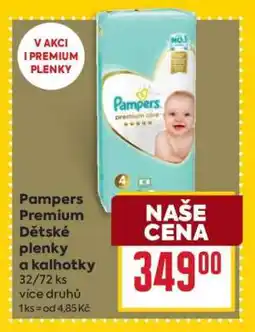 Billa Pampers premium Dětské plenky a kalhotky nabídka