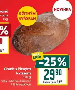 Billa Chléb s žitným kvasem nabídka