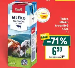 Billa Tatra Mléko trvanlivé 1,5% nabídka