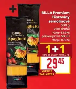 Billa BILLA Premium Těstoviny semolinové nabídka
