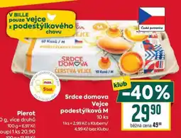Billa Srdce domova Vejce podestýlková M nabídka
