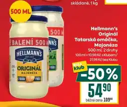 Billa Hellmann’s Originál Tatarská omáčka, Majonéza nabídka