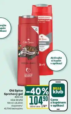 Billa Old Spice sprchový gel nabídka