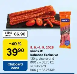 Tesco SNACK IT Kabanos exclusive nabídka