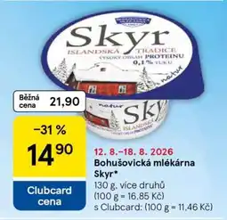 Tesco Bohušovická mlékárna Skyr nabídka
