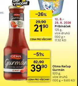Tesco Otma Kečup Gurmán nabídka