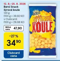 Tesco BERSI SNACK SÝROVÉ KOULE nabídka