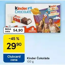 Tesco Kinder čokoláda nabídka