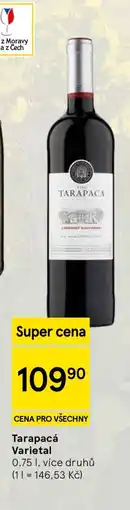 Tesco Tarapacá Varietal nabídka