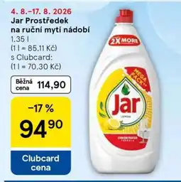Tesco Jar Prostředek na ruční mytí nádobí nabídka