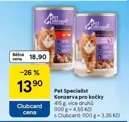 Tesco Pet Specialist Konzerva pro kočky nabídka