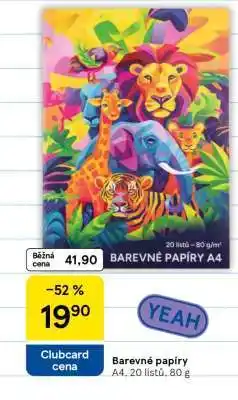 Tesco Barevné papíry nabídka