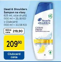 Tesco Head&Shoulders šampon na vlasy nabídka