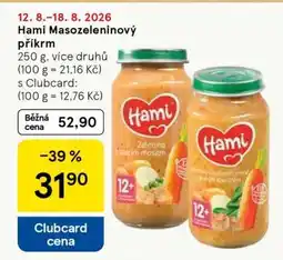 Tesco Hami masozeleninový příkrm nabídka